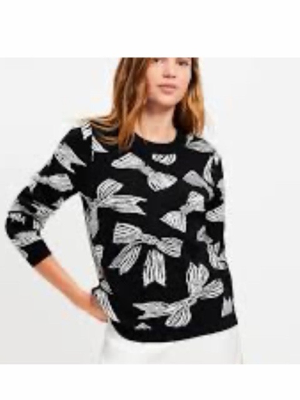 Loft Bow‎ Jacquard Sweater